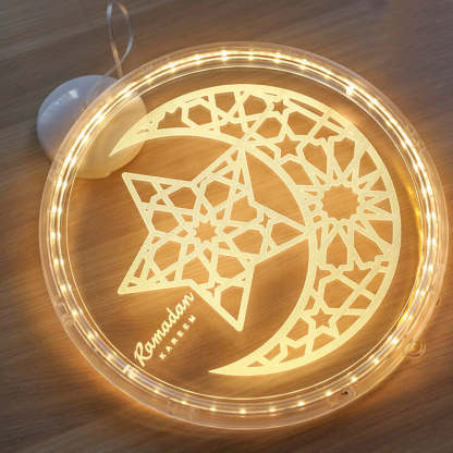 Eid Ramadan Moon Castle LED Decorative Windows Light-xinru