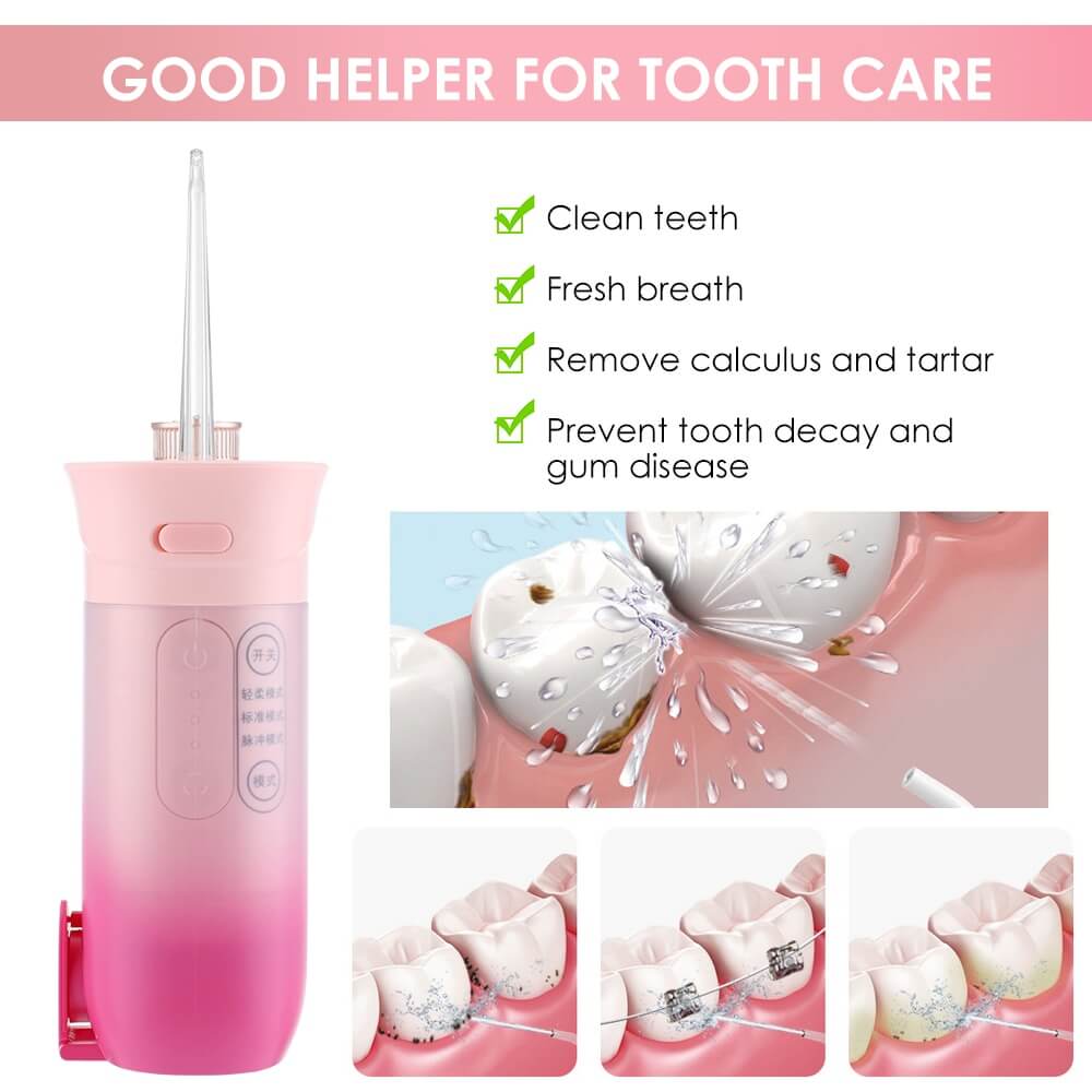 Teeth Whitening Mini Ultrasonic Smart Oral Irrigator Flosser-xinru