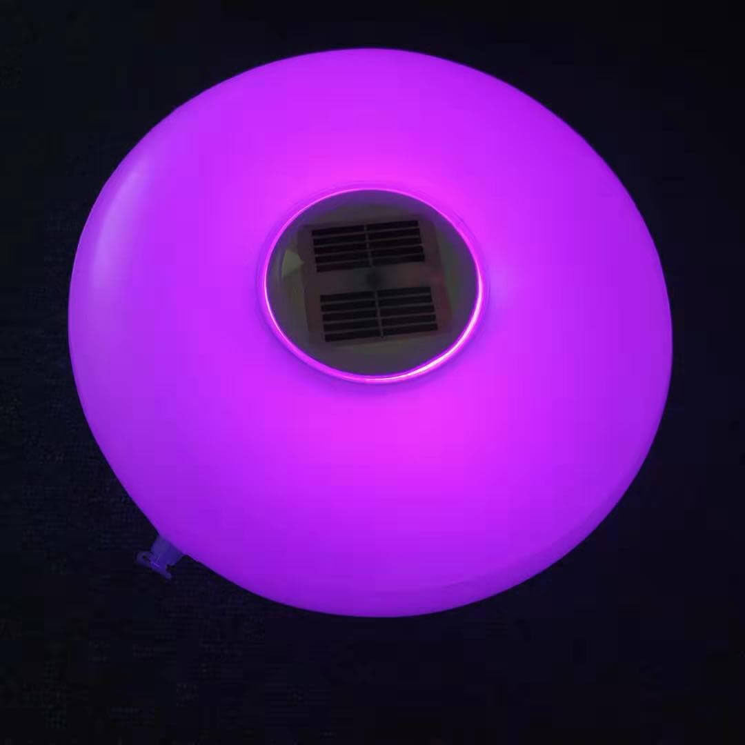 Solar Round Pool Light LED Inflatable Outdoor Waterproof Floating Light-xinru