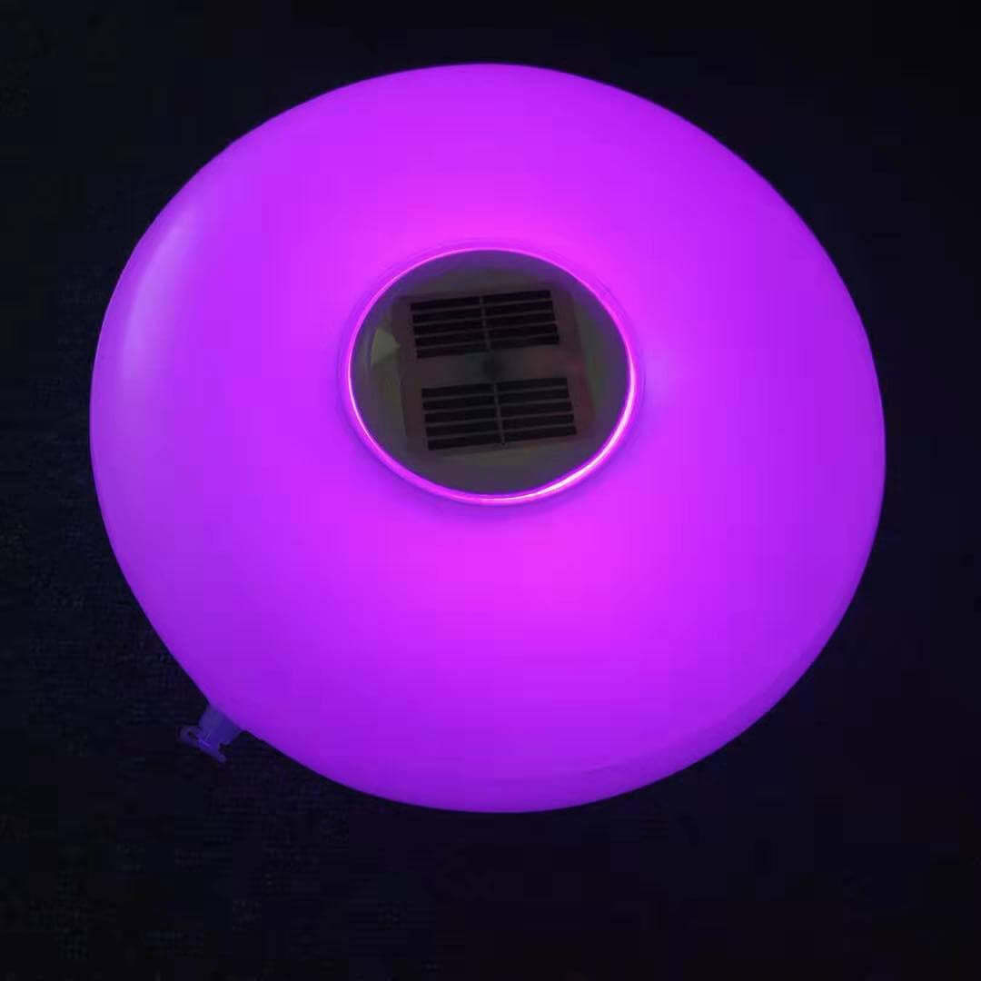 Solar Round Pool Light LED Inflatable Outdoor Waterproof Floating Light-xinru