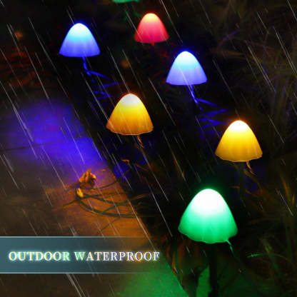 Mushroom Solar Energy String Lights LED Light Garden Decoration-xinru