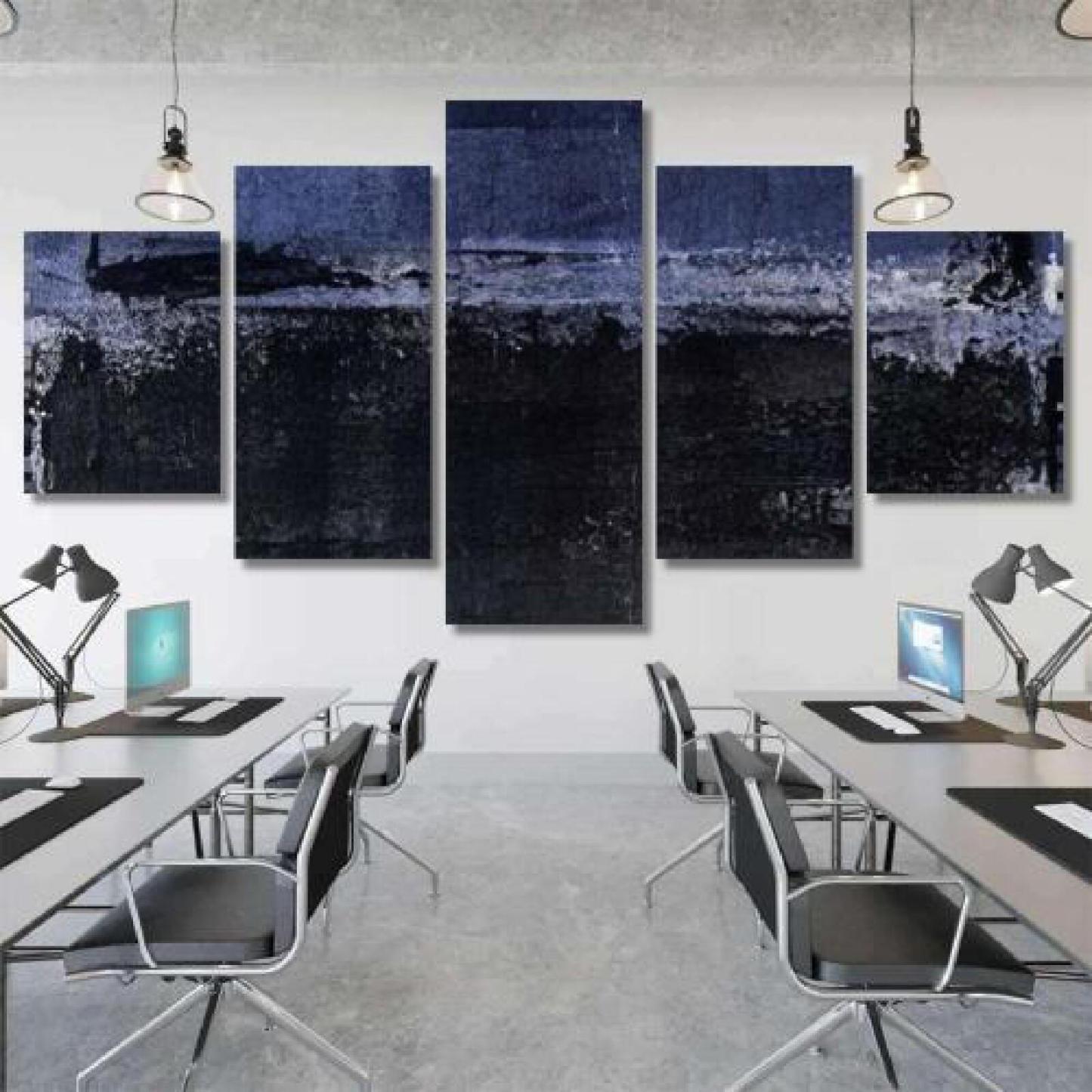 Blue Abstract Art Painting-xinru shop