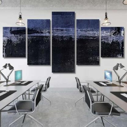 Blue Abstract Art Painting-xinru shop