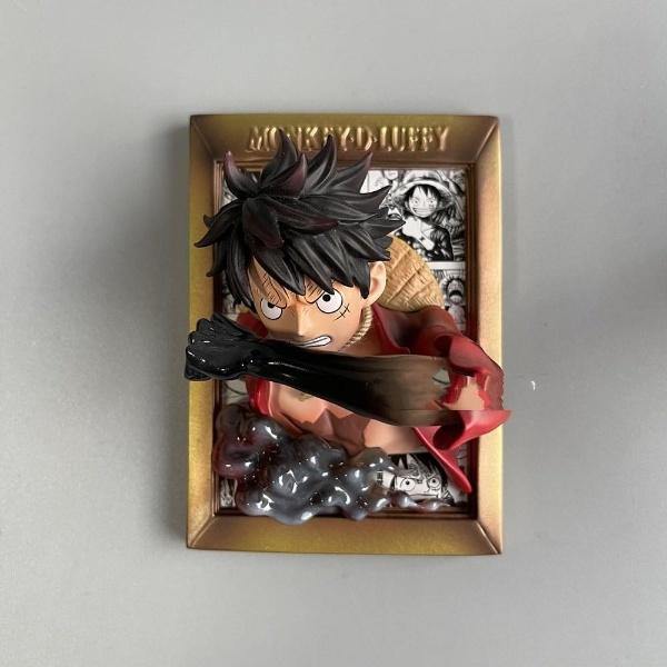 One Piece Anime Action Figure Ace Photo Frame Creative PVC Statue Gift-xinru