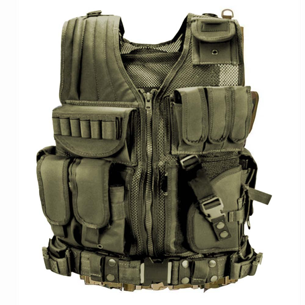 Tactical Vest Durable Mesh Vest with Detachable Belt-xinru shop