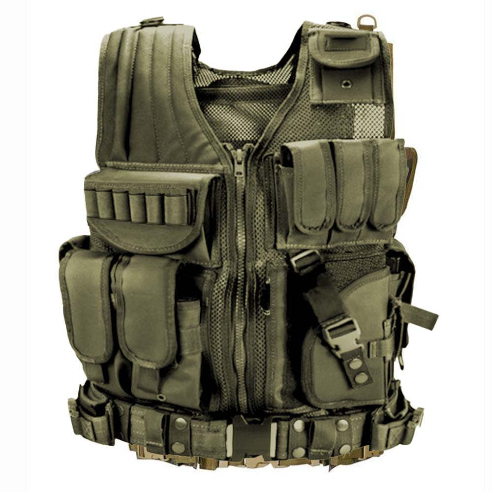 Tactical Vest Durable Mesh Vest with Detachable Belt-xinru shop