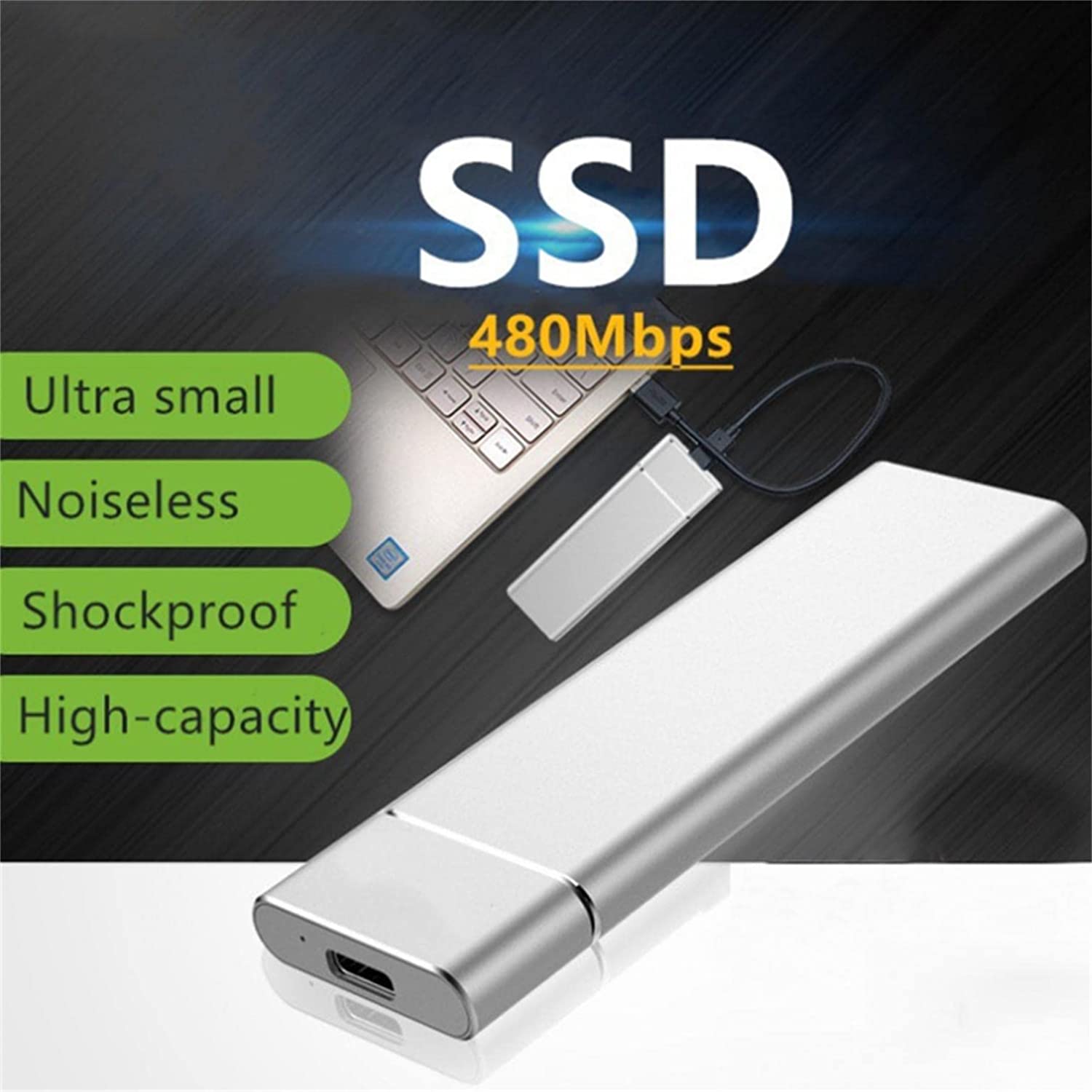 Ultra Fast External SSD Portable Large Capacity Laptop Desktop Mobile Solid State Drive-xinru