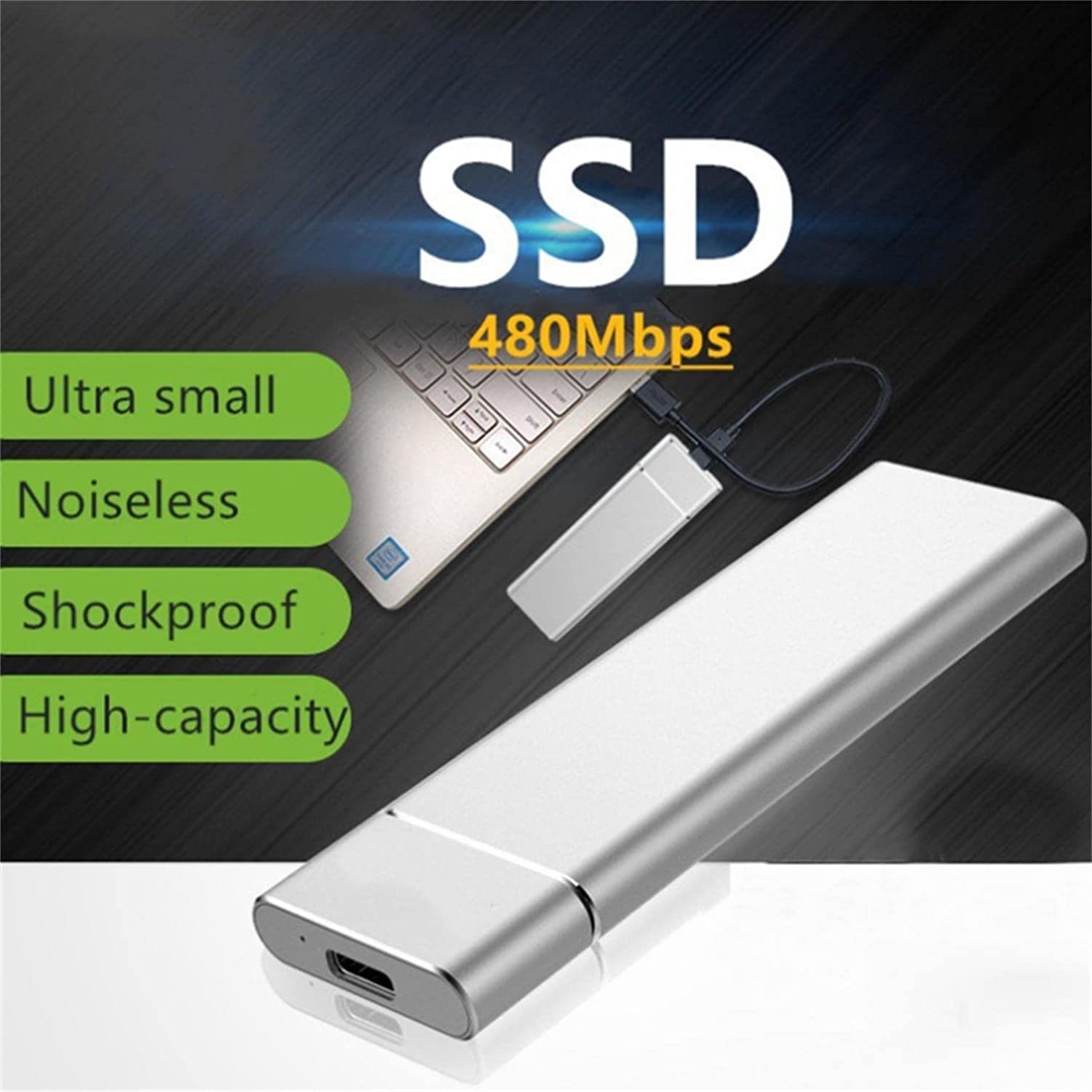 Ultra Fast External SSD Portable Large Capacity Laptop Desktop Mobile Solid State Drive-xinru