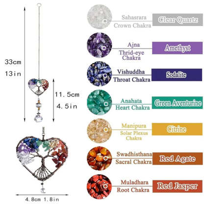 Suncatcher Diy Tree Of Life Pendant Love Sun Catcher Pendant-xinru