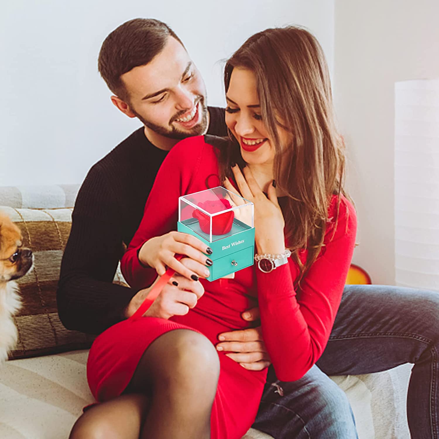 Mother's Day Gift Rose Love Sterling Silver Necklace 100 Languages Gift Box-xinru