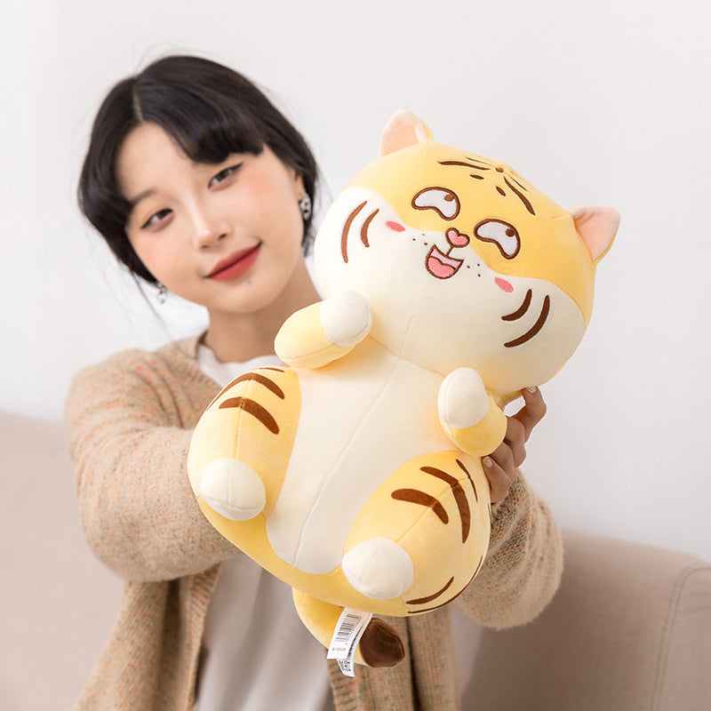 Cute Cartoon Chubby Tiger Stuffed Plush Doll Toy Pillow-xinru