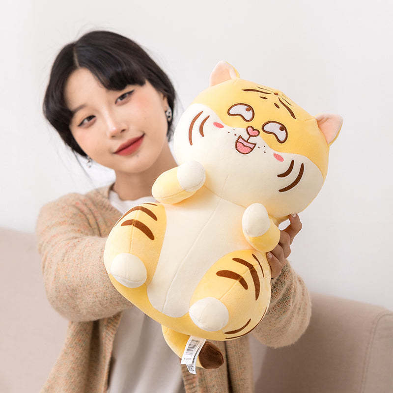 Cute Cartoon Chubby Tiger Stuffed Plush Doll Toy Pillow-xinru