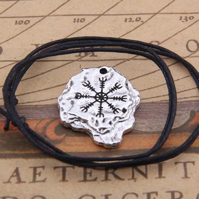 Unisex Viking Aegishjalmr Helm Of Awe Pendant Necklace-xinru