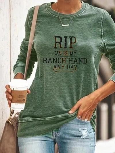 Rip Wheeler Can Be My Ranch Hand Any Day Womens Yellowstone Long Sleeve-xinru shop