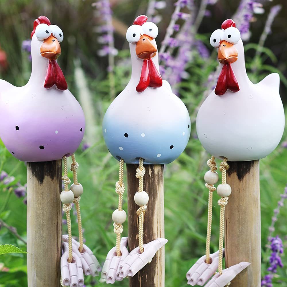 Resin Chicken Figurines Yard Art Decor-xinru