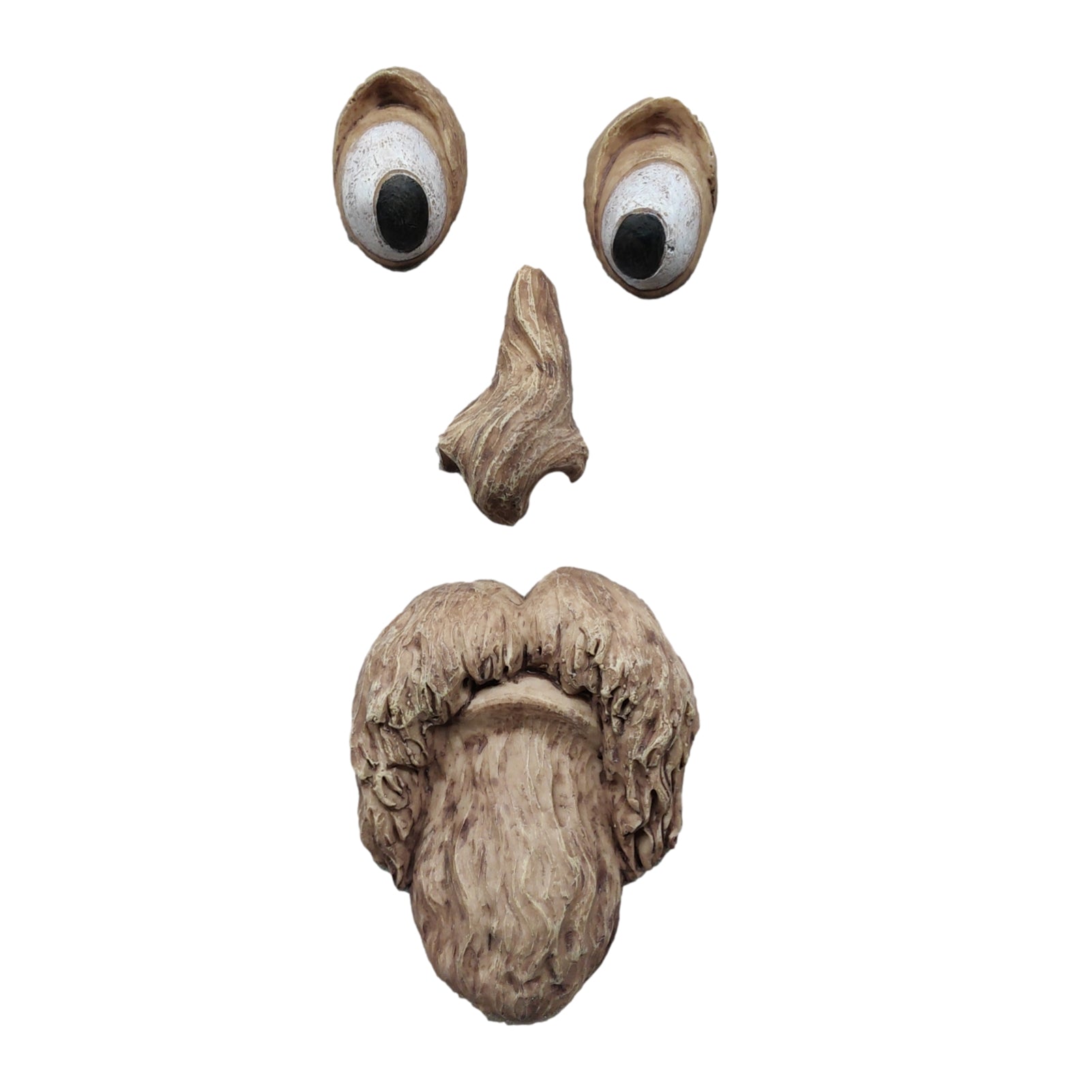 Tree Face Decoration Tree Bark Grimace Facial Features Decoration Garden Ornament-xinru