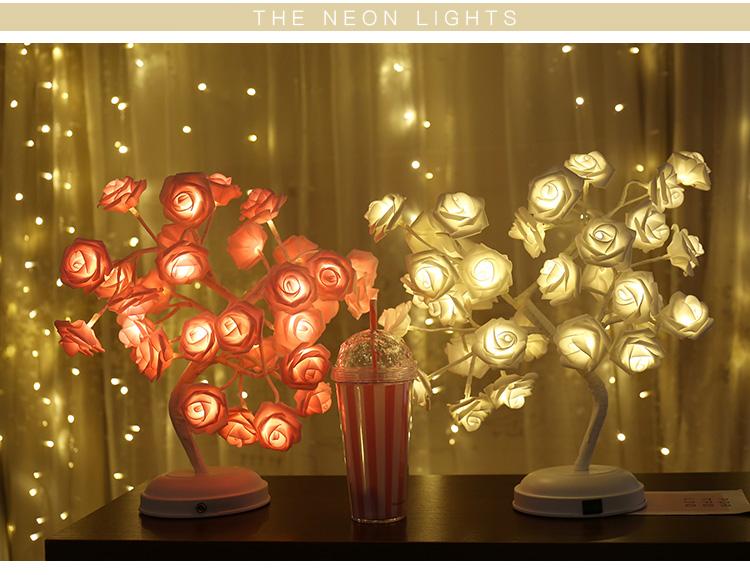 Romantic soft light rose lamp-xinru shop
