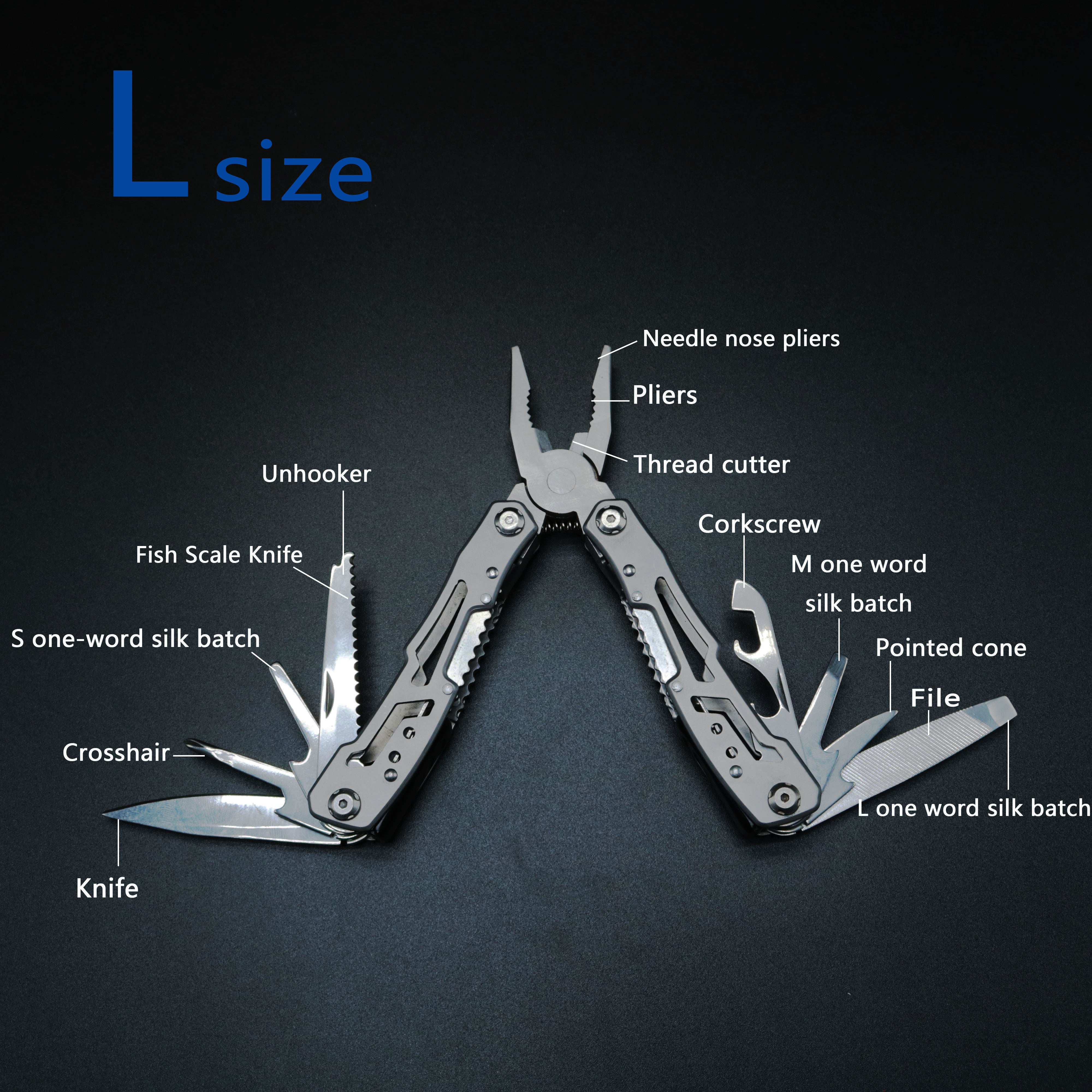 Outdoor Multi tools Knife Plier Stainless Steel Portable Folding Pocket Pliers-xinru