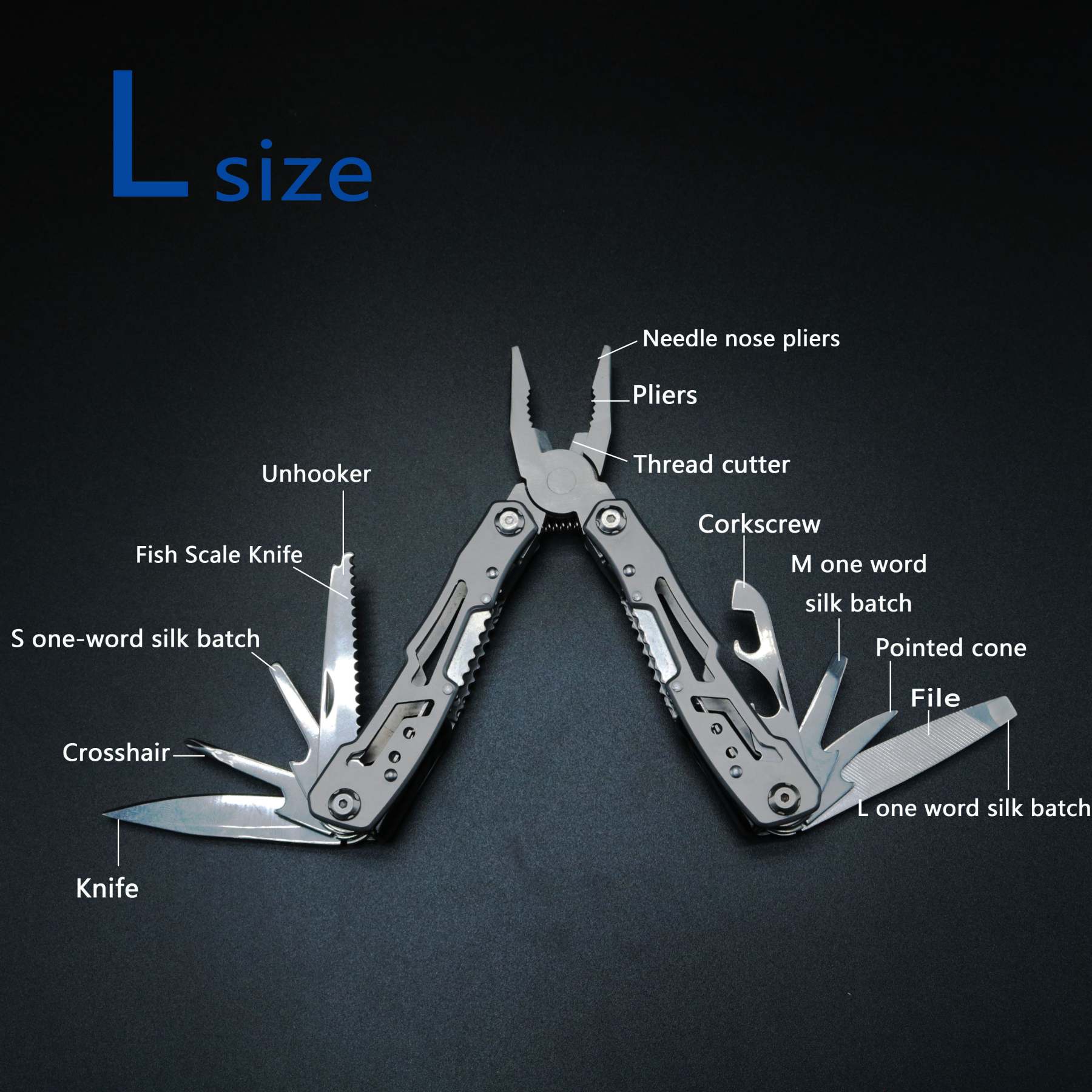 Outdoor Multi tools Knife Plier Stainless Steel Portable Folding Pocket Pliers-xinru