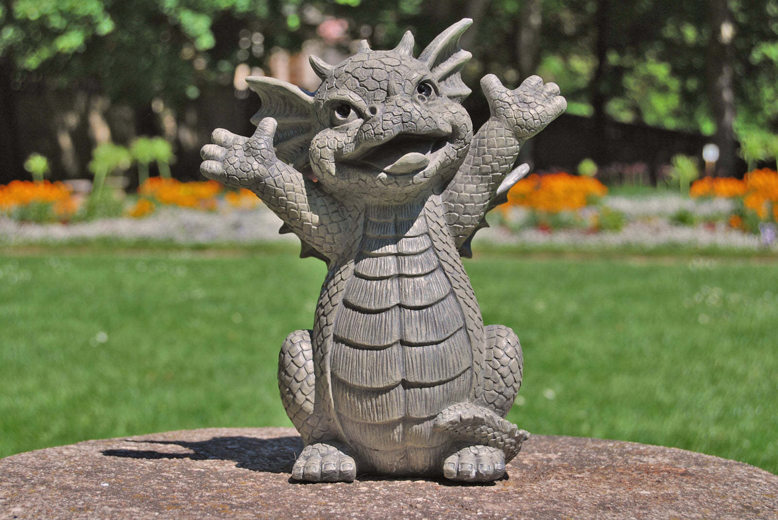 Gnome Meditation Yoga Dragon Garden Statue Decoration-xinru