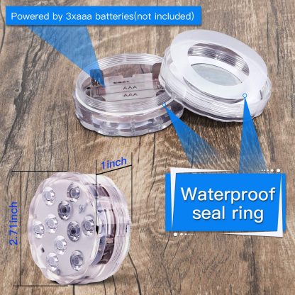 Underwater Waterproof Multicolor Wireless Remote Control Diving LED Light-xinru