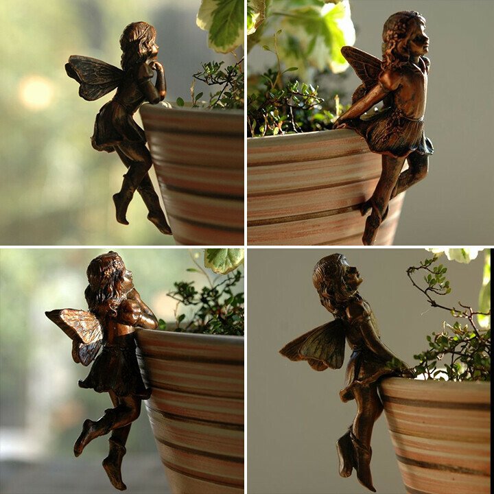 Fairy Girl Hanging Pot Hanger Resin-xinru
