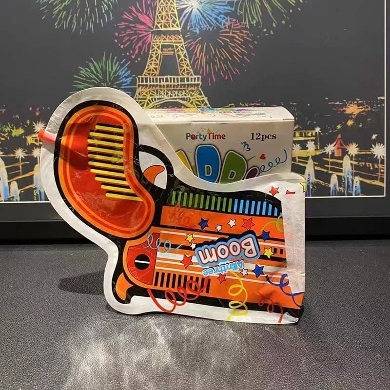 Party Inflatable Toy Fireworks 12Pcs Gun Handheld Confetti Poppers-xinru