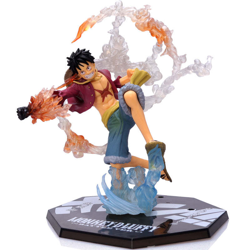 Anime One Piece Portgas璺疍璺?Ace PVC Action Figure Collectible Figurine Toy Gift-xinru