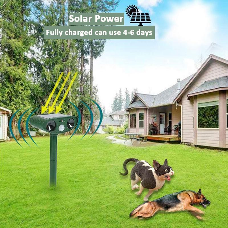Solar Ultrasonic Animal Repeller Deterrent Pest-xinru