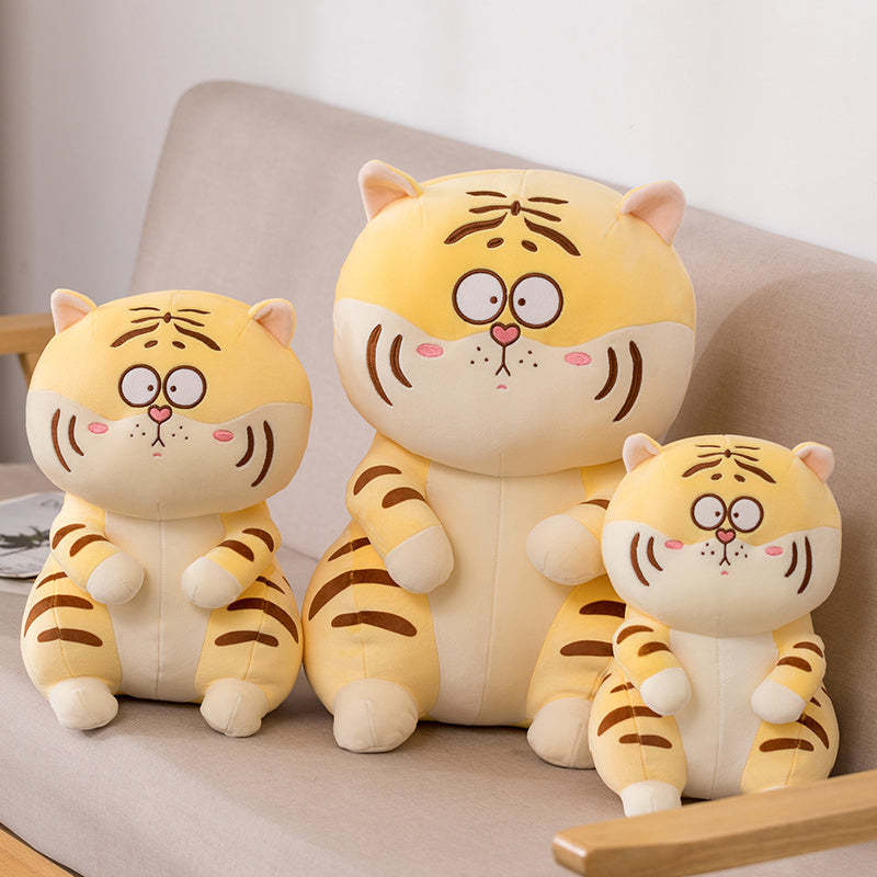 Cute Cartoon Chubby Tiger Stuffed Plush Doll Toy Pillow-xinru