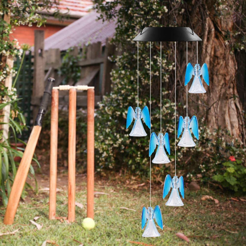 Acelist Lucky Angel Solar Wind Chimes For Outside LED Lights-xinru