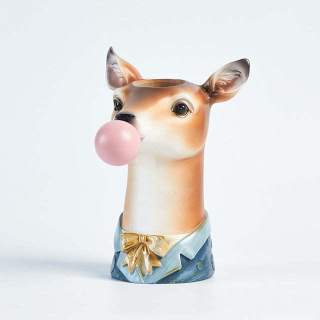 Creative Interesting Cartoon Animal Head Flowers Plant Pot-xinru