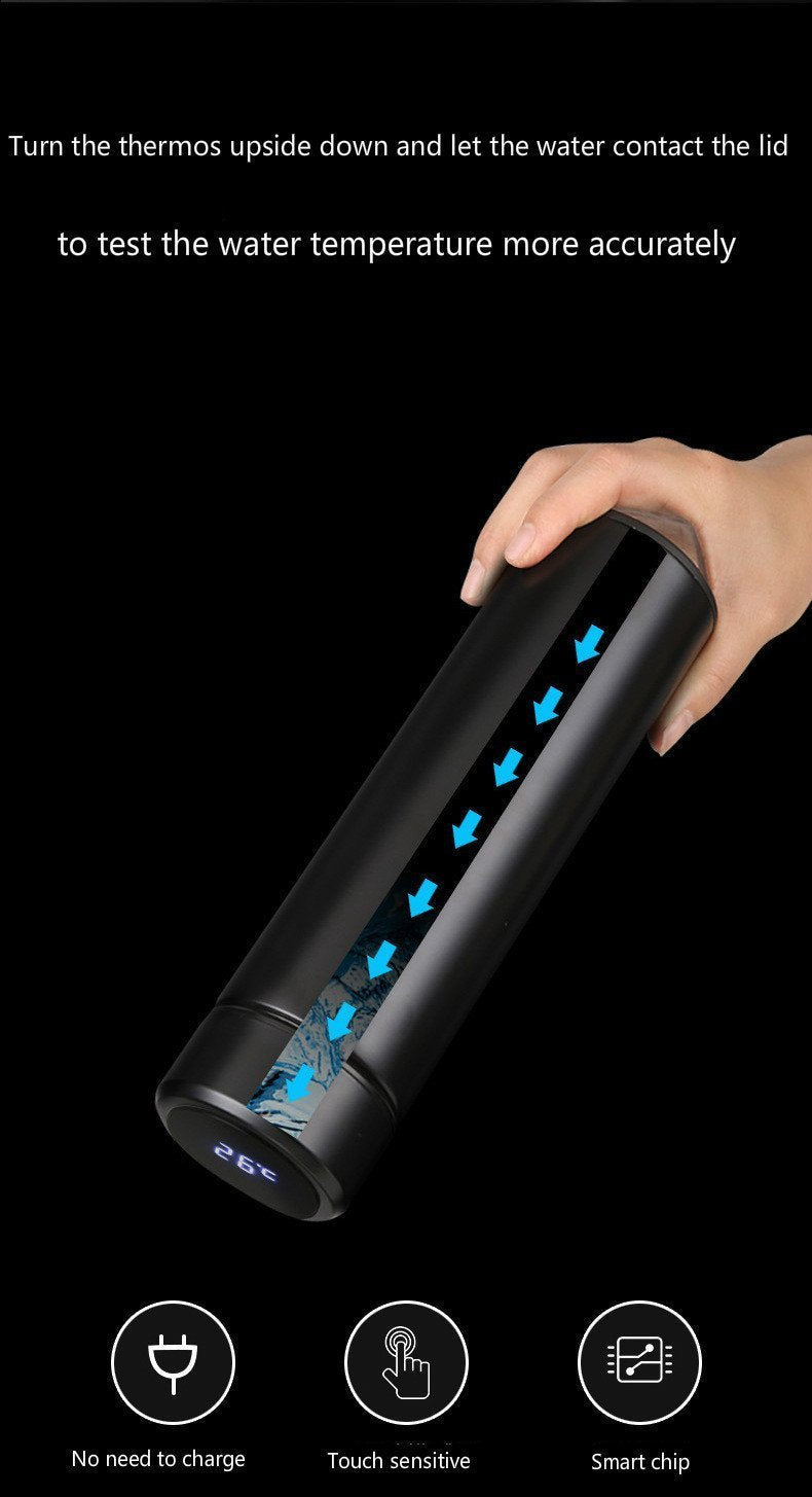 Intelligent Insulated Thermos Bottle with Temperature Display-xinru