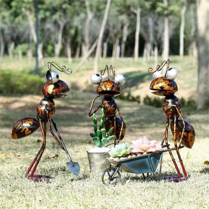 Metal Ant Garden Decorative Sculpture Outdoor Statue-xinru