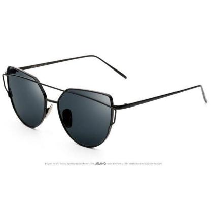Classic Women's Fashion Metal Big Cat Eye Sunglasses-xinru
