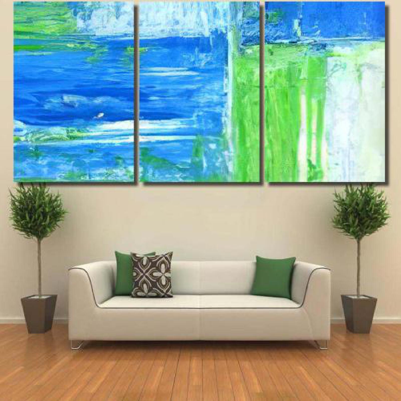 Blue Green Abstract Art-xinru shop