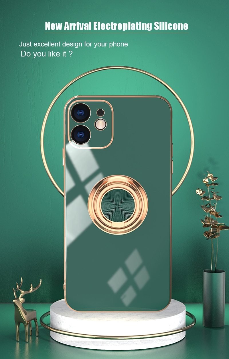 Electroplated Solid Case + Ring Holder-xinru