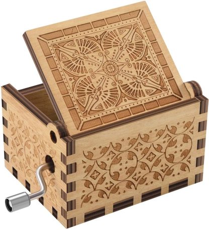 Mother's Day Gift Colorful Wooden Hand Crank Music Box-xinru