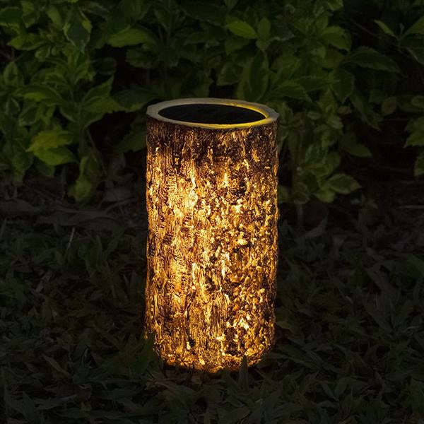 Solar Garden Stump Landscape Light Outdoor Decor-xinru