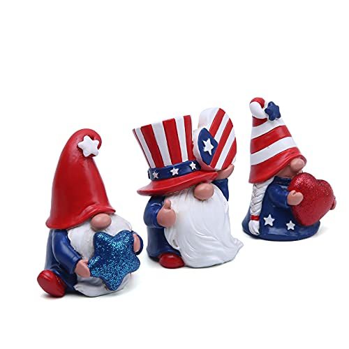 Hodao 3Pcs Patriotic Gnomes 4th of July Decorations American Independence Day-xinru