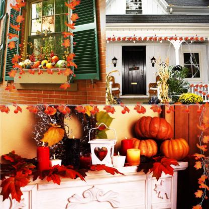 Maple Leaf Pumpkin LED Lights Festival Party Decoration Battery String Lights-xinru