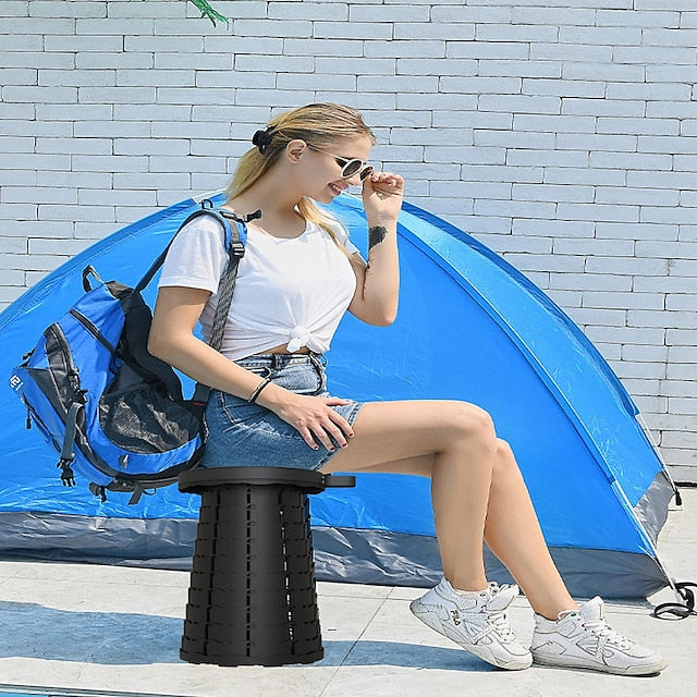 Outdoor Foldable Portable Chairs Fishing Camping Chair BBQ Telescopic Stool-xinru