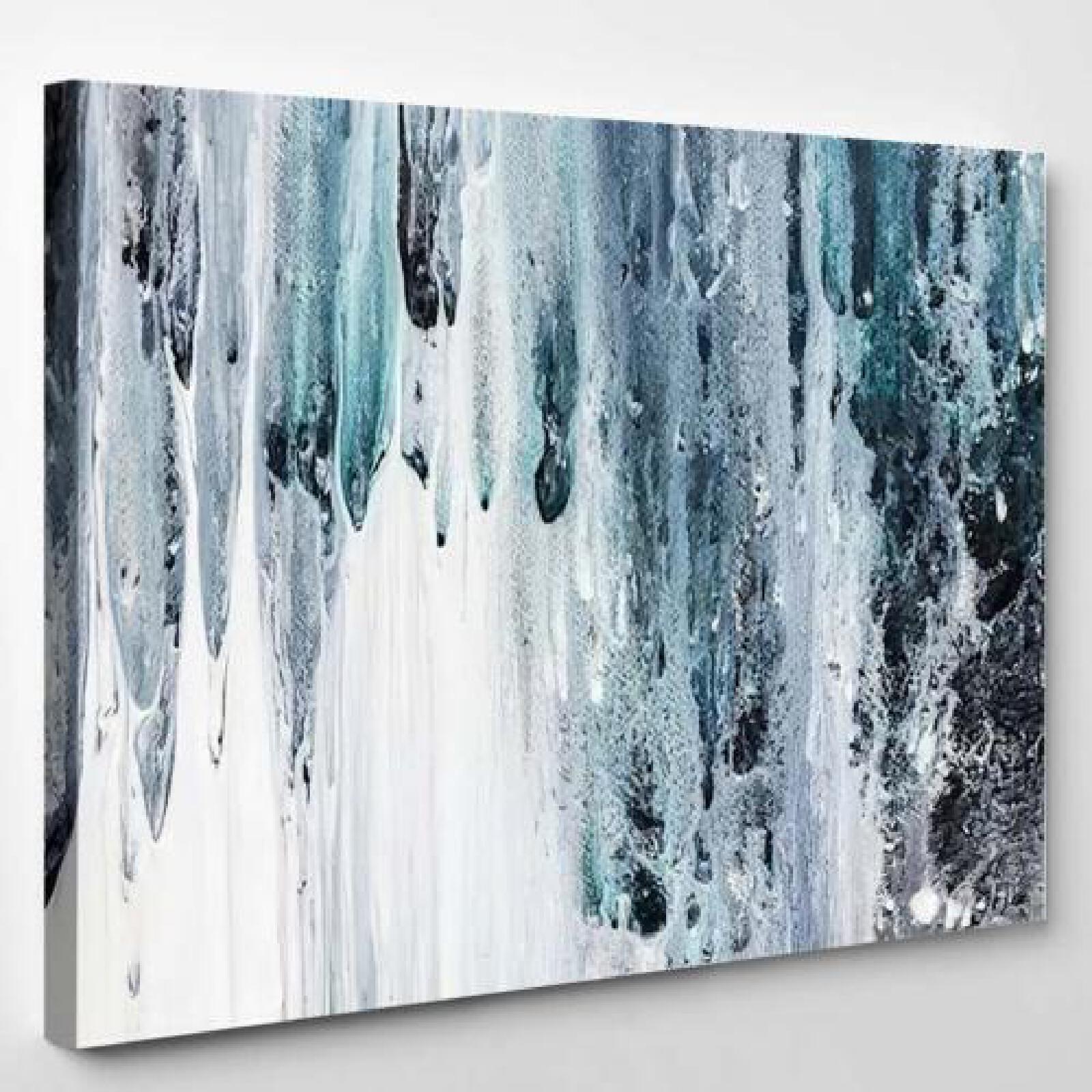 Blue White Abstract Acrylic-xinru shop