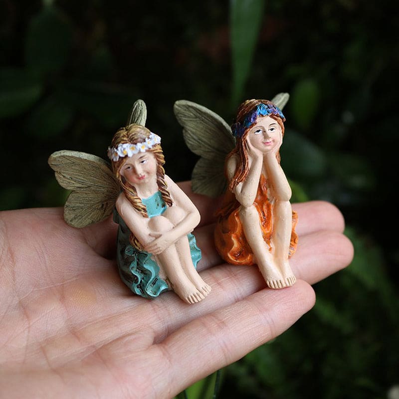 Cute Landscape Miniature Fairies Figurines Creative Resin Crafts Decoration-xinru