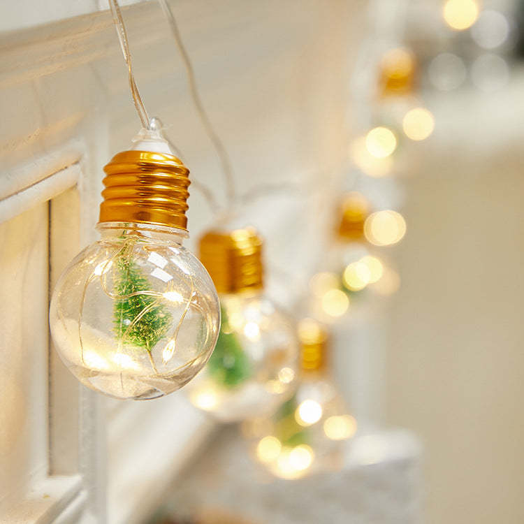 Christmas Fillable DIY Ornament Crystal Bulb LED String Light-xinru