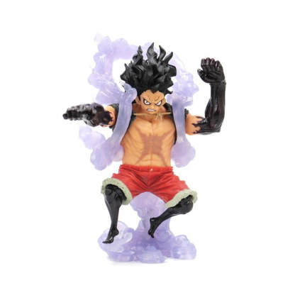 One Piece Figures Luffy With Red Shawl Cool Poseture PVC Figurine Toys-xinru