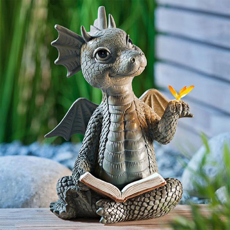 Outdoor Yard Decoration Miniature Dragon Resin Ornaments-xinru
