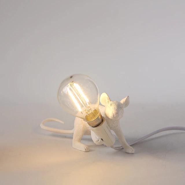 Nordic Resin Cute Mouse Animal Desk Lamp-xinru