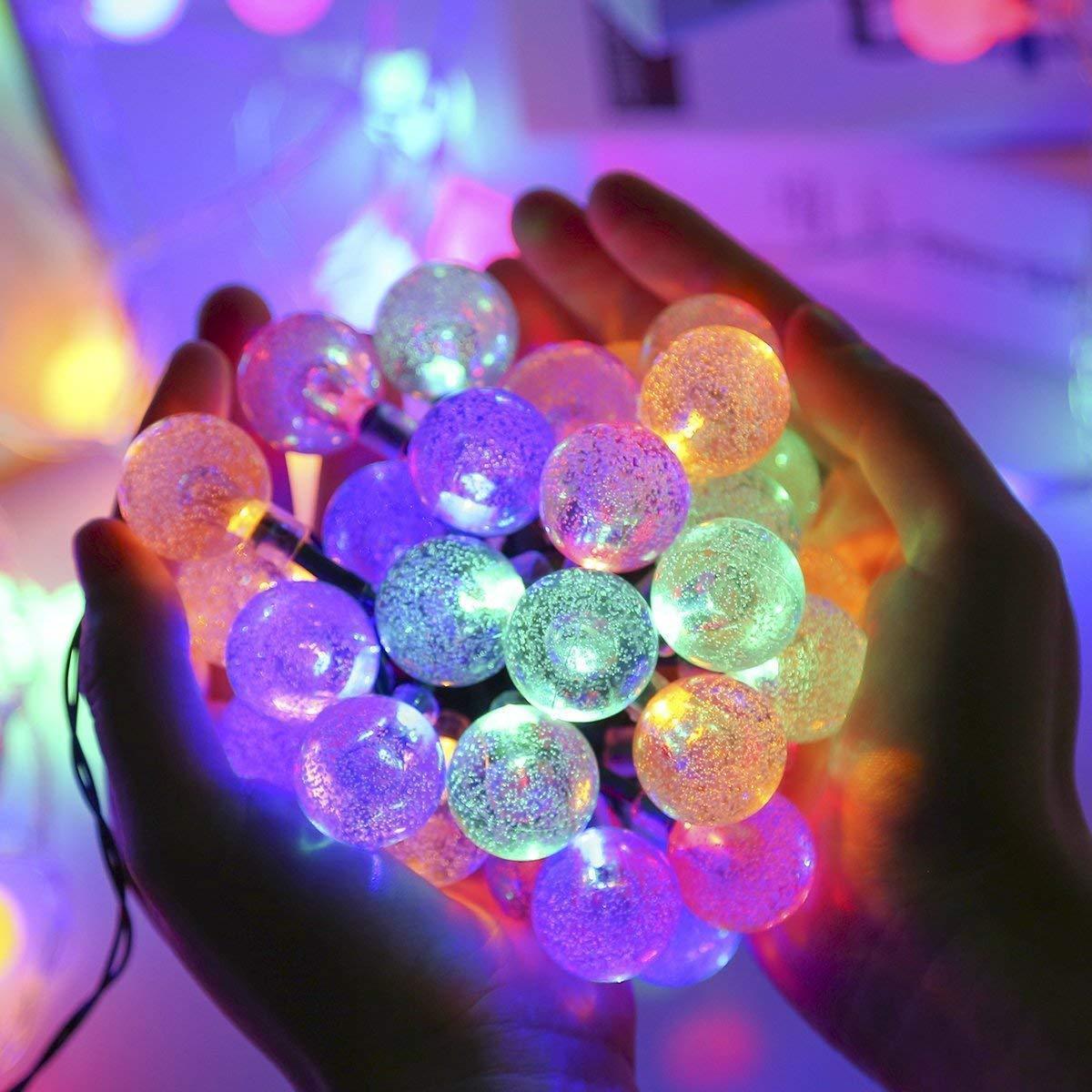 30 LED Solar Bubble Beads Patio String Lights-xinru shop