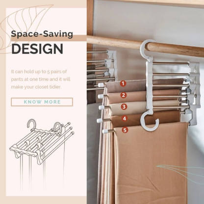 Closet Organizer Multi Functional Pants Rack 5 Layers-xinru